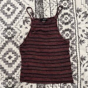 Wet Seal Cropped Striped Tank Top